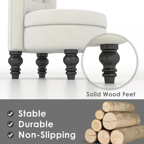Vista 8 de MU Silla de respaldo alto de terciopelo holandés, muebles de sala de estar, asiento de acento real, sillas de trono, estilo simplemente elegante