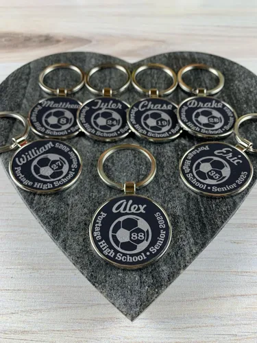 Vista 3 de Regalos de fútbol para personas mayores, llavero de fútbol senior, regalo de noche de fútbol para personas mayores, llavero de fútbol, regalos