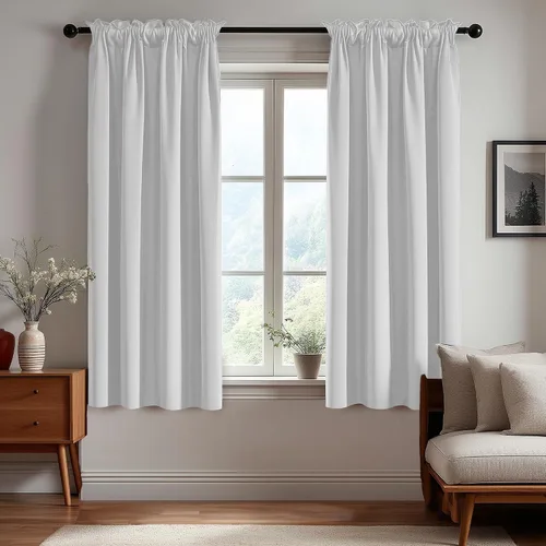 Vista 192 de Deconovo Cortinas opacas, aislamiento térmico, dobladillo para barra, reducción de ruido, certificado Oeko-TEX, cortinas de oscurecimiento