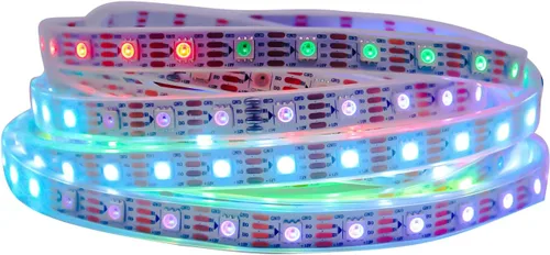 Vista 10 de WS2815 Tira de LED RGB direccionable individualmente (actualizado WS2812B) 3.2ft 144Pixels Smart Flexible Dream Luz LED de doble señal a todo