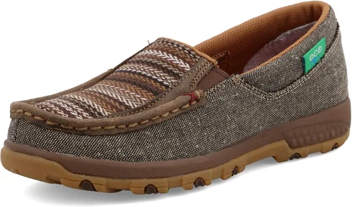 Vista 11 de Twisted X Mocasines de conducción para mujer, zapatos sin cordones para caminar con CellStretch Negro & gris