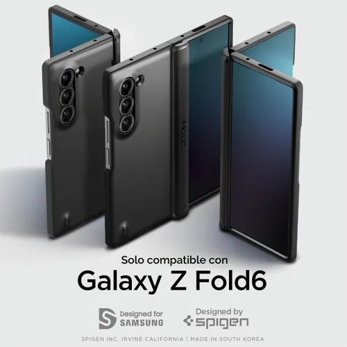 Vista 2 de Spigen Funda para Galaxy Z Fold 6, Slim Armor Pro (2024) [protección de bisagra] - Negro Negro