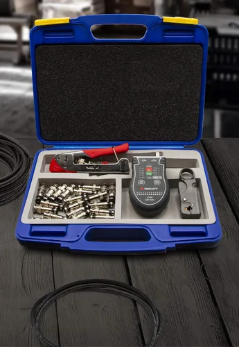 Vista 2 de Triplett GEM CS-TK00 Kit de herramientas de compresión universal con conectores BNC, cortador de alambre GWC, herramienta de compresión universal