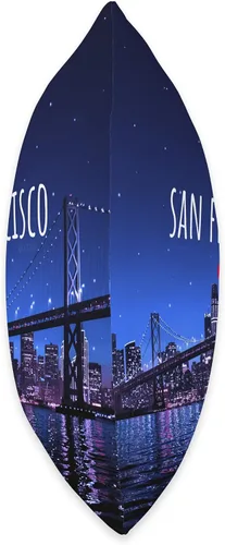 Vista 2 de LVTFCO San Francisco Fashion San Francisco Love (Heart) - Almohada de noche con vista al horizonte nocturno, 16 x 16 pulgadas, multicolor