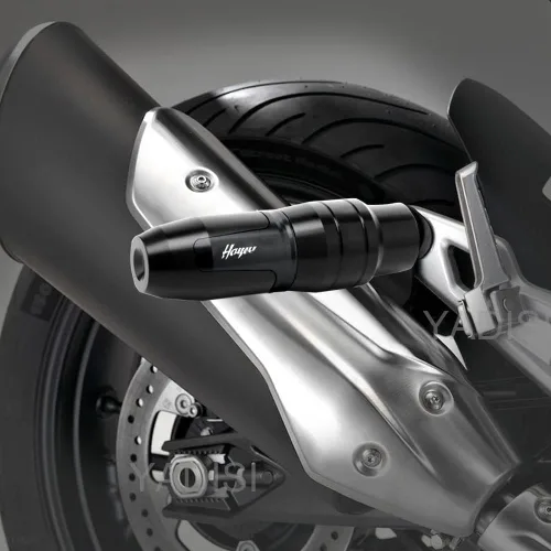 Vista 5 de Para SUZUKI HAYABUSA GSX1300R GSXR1300 motocicleta CNC marco aluminio Crash Pad Escape Slider Crash Protector deslizante con logotipo