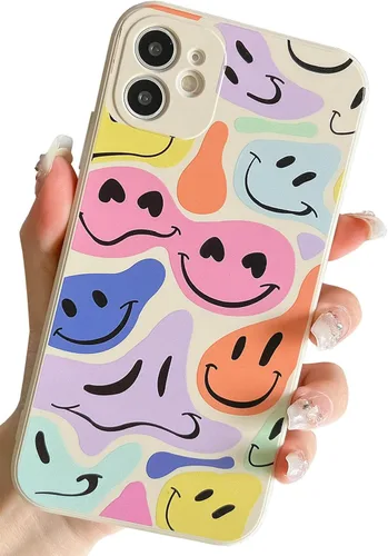 Vista 31 de Bonita funda divertida para teléfono compatible con iPhone 11, fundas femeninas de silicona líquida, goma de gel suave de dibujos animados, forro