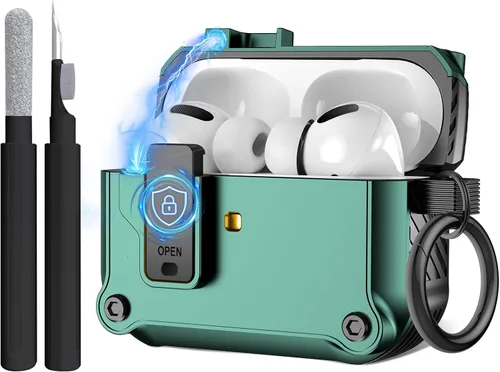 Vista 10 de Maxjoy Funda para AirPods Pro 3 (2025), funda protectora rígida compatible con Airpods Pro de 3ª generación con kit de limpiador de llavero