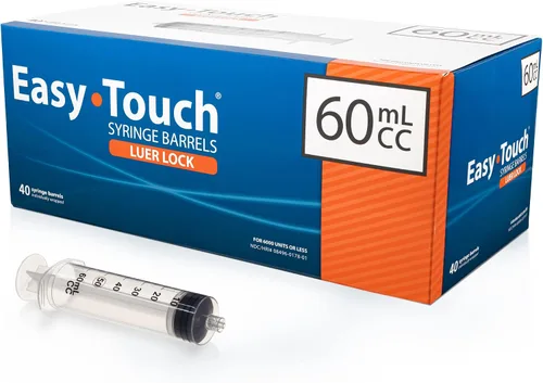 Vista 8 de EasyTouch Luer-Lock barril de jeringas, jeringa de 1ML, paquete de 100
