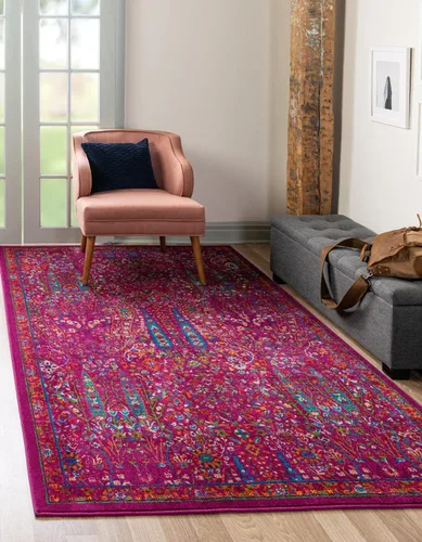 Vista 8 de Unique Loom Calypso Collection - Alfombra rectangular de 2 x 3 pies, color aguamarina y azul marino
