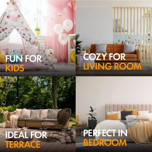 Vista 5 de Silla hamaca columpio #2025 – Silla colgante hecha a mano para adultos y niños (peso máximo 500 libras) Uso en interiores y exteriores Cómodo