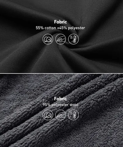 Vista 21 de SCODI Sudaderas con capucha para hombre, forro polar pesado, cremallera completa, forro de sherpa grueso, chaqueta con capucha