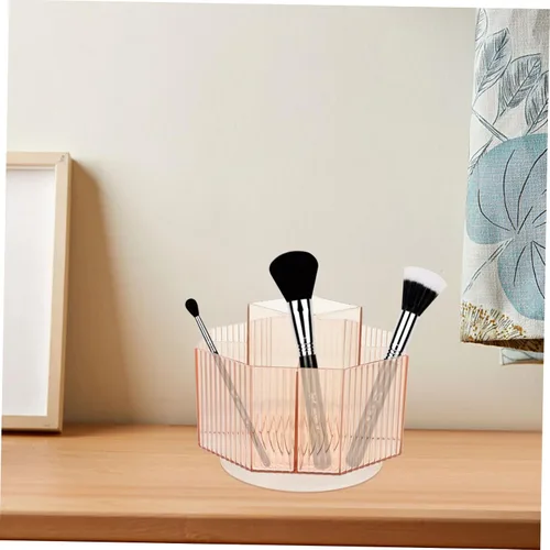 Vista 2 de DOITOOL Soporte para lápiz labial de maquillaje, organizador de brochas cosméticas de mesa, caja de almacenamiento