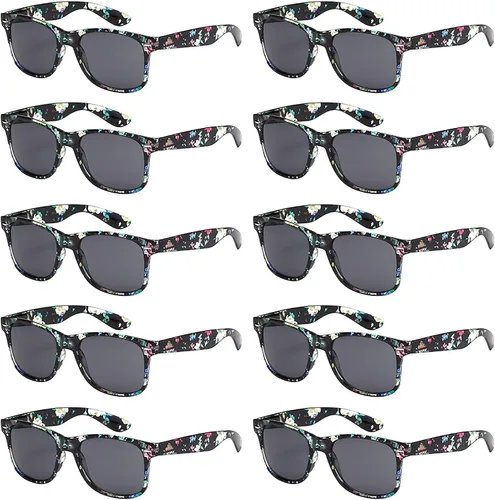 Vista 40 de Paquete de 10 lentes de sol a granel con protección UV para Bandera Americana Humo