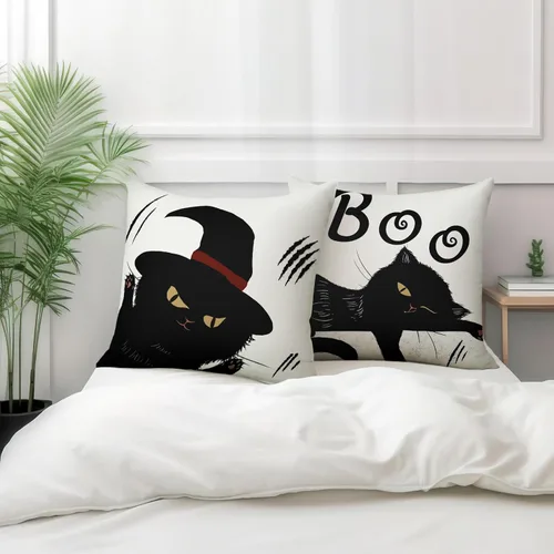 Vista 105 de Juego de 2 fundas de almohada de 16 x 16 pulgadas, diseño patriótico de bandera estadounidense con estrellas para exteriores, estilo casa de campo