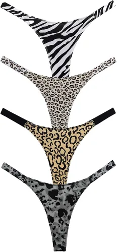 Vista 8 de Meshal Tanga sexy para mujer, bragas de algodón, con espalda en T, 5 unidades, hipster 1908-4pack