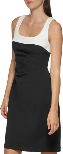 Vista 4 de Karl Lagerfeld Womens Square Neck Waist Detail Framing Dress