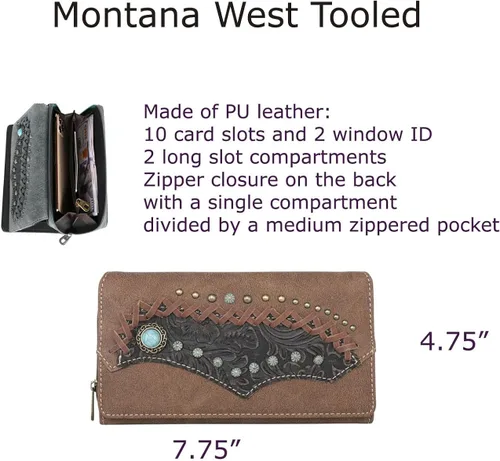 Vista 2 de Montana West Cartera de mano para mujer con diseño de acordeón