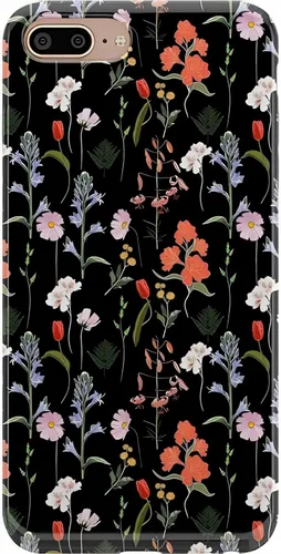 Vista 11 de Casely Funda para iPhone 6/7/8 Plus Bosque floral Flor de cerezo rojo Diseño clásico ultra delgado Flor de cerezo rojo floral