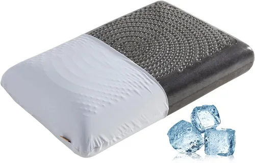 Vista 10 de SAPHREAS Almohada de espuma viscoelástica refrescante de gel para dormir de lado, espalda y boca abajo para dormir, almohada de cama fresca