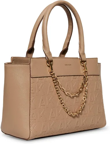 Vista 4 de Anne Klein Embossed Satchel WSwag Chain
