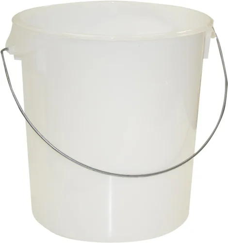 Vista 7 de Rubbermaid Productos comerciales Contenedor redondo de plástico para almacenamiento de alimentos con asa, 4 cuartos de galón, amarillo, rango