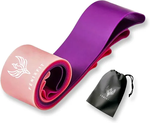 Vista 2 de Fitness Elastic Bands, Set of 5 Resistance and Muscle Bands 100% Latex Exercise Bands for Yoga, Pilates, Buttocks, Arms and Legs.