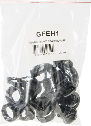 Vista 2 de ACTIVEAQUA GFEH1 Grow Flow - Kit de herramientas de codo de jardinería hidropónica para plantas domésticas de 3/4 pulgadas, paquete de 6 con tuercas