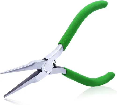 Vista 15 de SPEEDWOX 2PCS Alicates Mini de Punta de Aguja Curvados con Dientes y Alicates de Punta de Aguja para Fabricación de Joyas, Alicates de Punta Larga