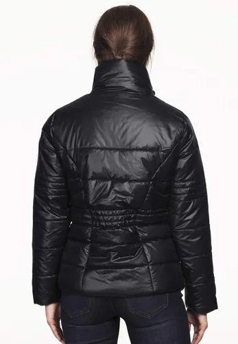 Vista 3 de Ellos Chaqueta corta acolchada con cremallera frontal para mujer, talla grande