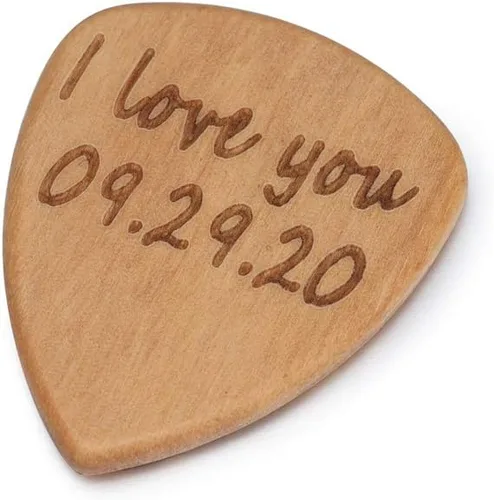 Vista 19 de Albertband Regalos personalizados para padres, soporte de púas de guitarra de madera, fotos de guitarra con estuche, púas de guitarra fina, 3