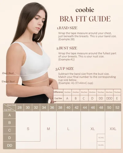 Vista 81 de Coobie Brasier sin costuras de cobertura completa para mujer con acolchado extraíble para mayor comodidad
