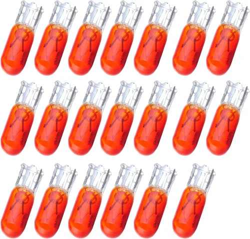 Vista 8 de CCIYU 20 unidades de bombilla de luz de halógeno T5 azul 17 86 206 para panel de instrumentos, lámpara de tablero 12V