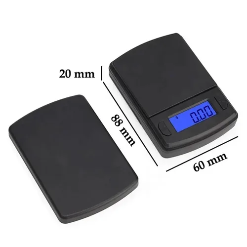 Vista 2 de Báscula digital de cocina, báscula digital de bolsillo, precisión 0.00 oz miligramo, mini báscula de joyería, báscula electrónica, gramos, pantalla