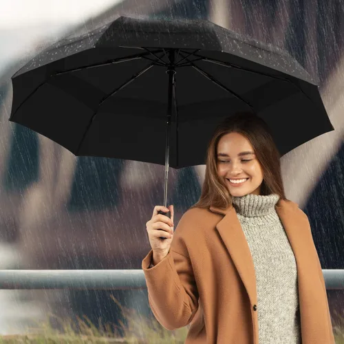 Vista 3 de Repel Umbrella The Original Portable Travel Umbrella - Umbrellas for Rain Windproof, Strong Compact Umbrella for Wind and Rain, Perfect Car