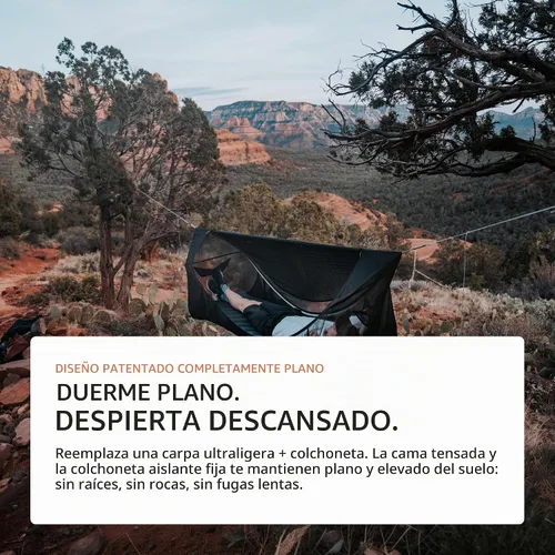 Vista 5 de Haven Tents Hamaca Tienda Plana - Hamaca Impermeable para Acampar con Mosquitera, Almohadilla Aislante y Toldo Impermeable - Haven Tent, Haven XL
