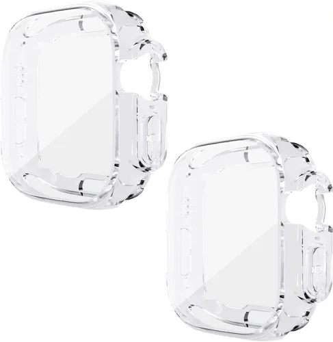 Vista 2 de Yrzper Funda protectora de pantalla compatible con Apple Watch Ultra de 1.732 pulgadas / Ultra 2 de 1.732 pulgadas, cubierta de TPU suave chapada