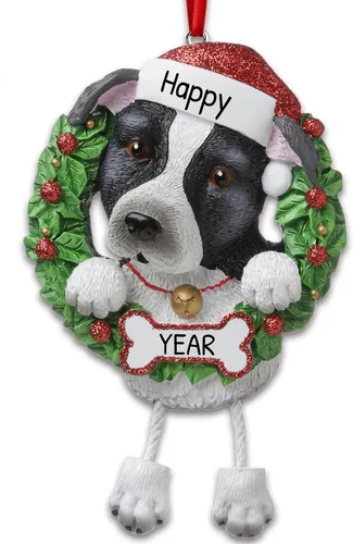 Vista 21 de Adornos de Navidad personalizados para perros 2024 – Corona de perro Beagle Adornos de Navidad para amantes de los perros, adorno de primera Navidad