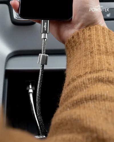 Vista 8 de Liquipel Powertek - Cable de carga micro USB para teléfonos celulares y dispositivos electrónicos, 6 pies (negro)