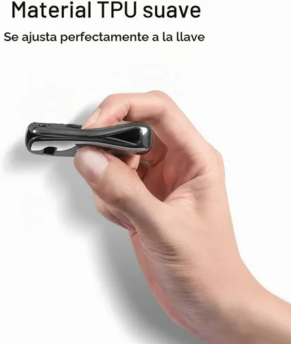 Vista 3 de ELOHEI Funda para llavero Audi, funda de TPU suave de alta calidad, protección completa, compatible con Audi A1 A3 Q3 Q7 R8 A6L TT (negro)