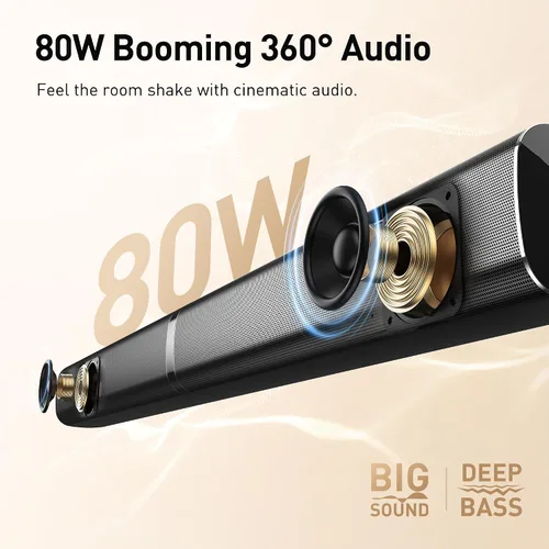 Vista 3 de Barra de sonido con subwoofer para TV, sistema de altavoces Bluetooth 5.3 con 2 micrófonos inalámbricos de karaoke, audio de sonido envolvente