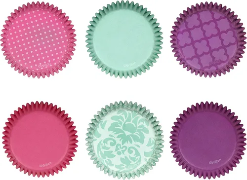 Vista 3 de Wilton Cupcake Liner - Tazas para hornear estándar, 150 unidades, multicolor - Patrones