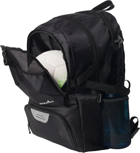 Vista 6 de Athletico National – Mochila de fútbol, baloncesto y fútbol americano, incluye soporte separado para balones y tacos