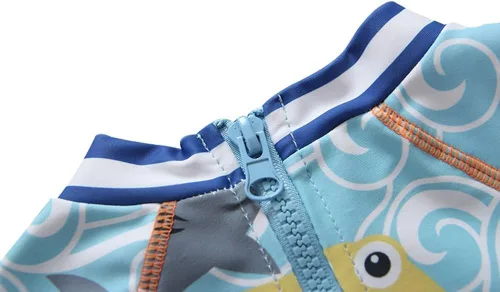 Vista 4 de Traje de baño de una pieza con cremallera y gorro para bebés y niños pequeños