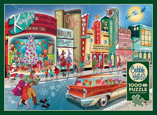 Vista 5 de Cobble Hill - Rompecabezas de 1000 piezas – Vintage Main Street – Póster de muestra incluido
