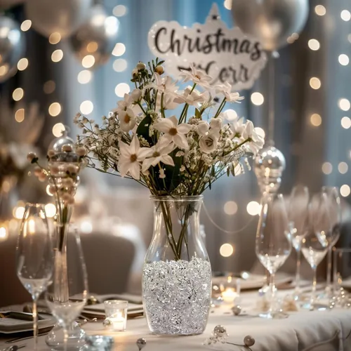 Vista 7 de Rocas de hielo falsas transparentes 700 piezas de diamantes falsos rellenos Centros de mesa de boda, pecera, exhibición de alimentos, accesorios