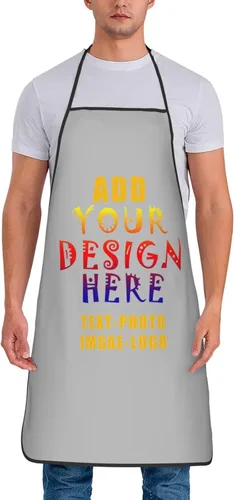 Vista 18 de Delantales personalizados para añadir nombre, logotipo, texto, foto, diseño de imagen, delantal de chef para grandes regalos