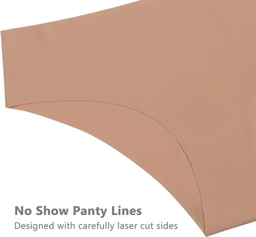 Vista 5 de SHARICCA Bikini sin costuras para mujer, braguitas invisibles, transpirables, suaves, elásticas, paquete múltiple