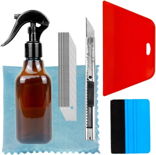 Vista 10 de CARTINTS Kit completo de aplicación de película para ventana, herramientas de película para ventanas, perfectas para instalar película de ventana