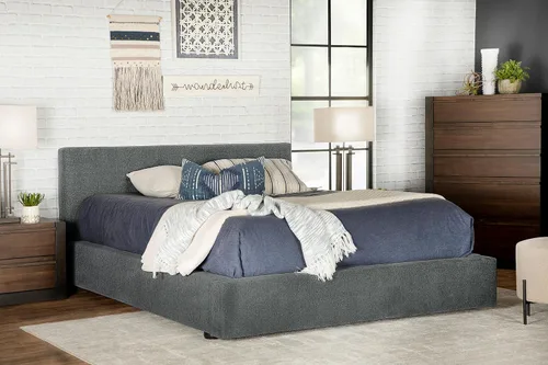 Vista 2 de Coaster Home Furnishings Gregory - Cama de plataforma tapizada grafito