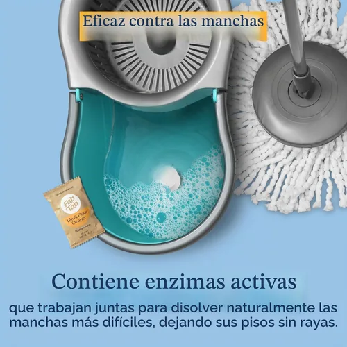 Vista 3 de Fab Tab Tabletas limpiadoras de suelos - Solución de mopa sin rayas